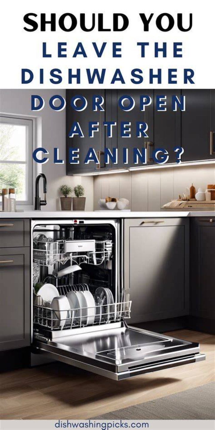 Should I leave dishwasher door open?