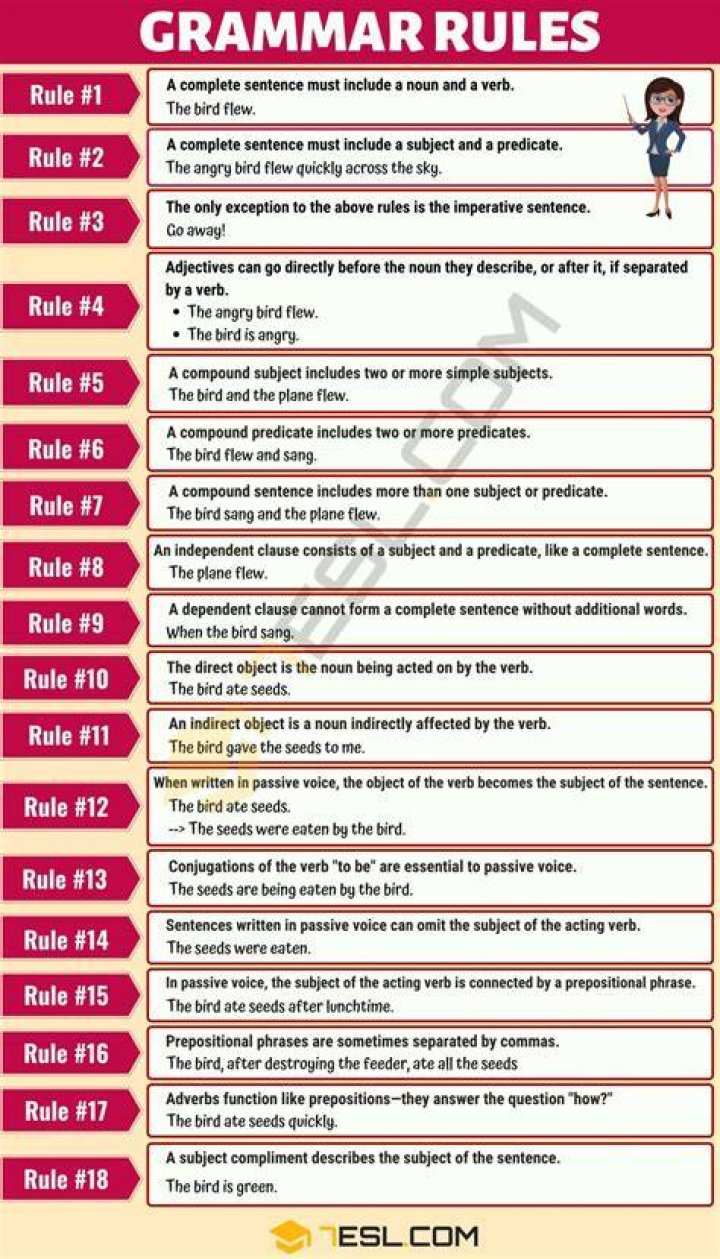 What rules help you learn English?
